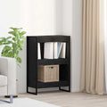 Bücherregal Schwarz Eichen-Optik 60 x 30 x 86,5 cm