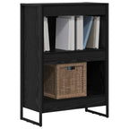 Bücherregal Schwarz Eichen-Optik 60 x 30 x 86,5 cm