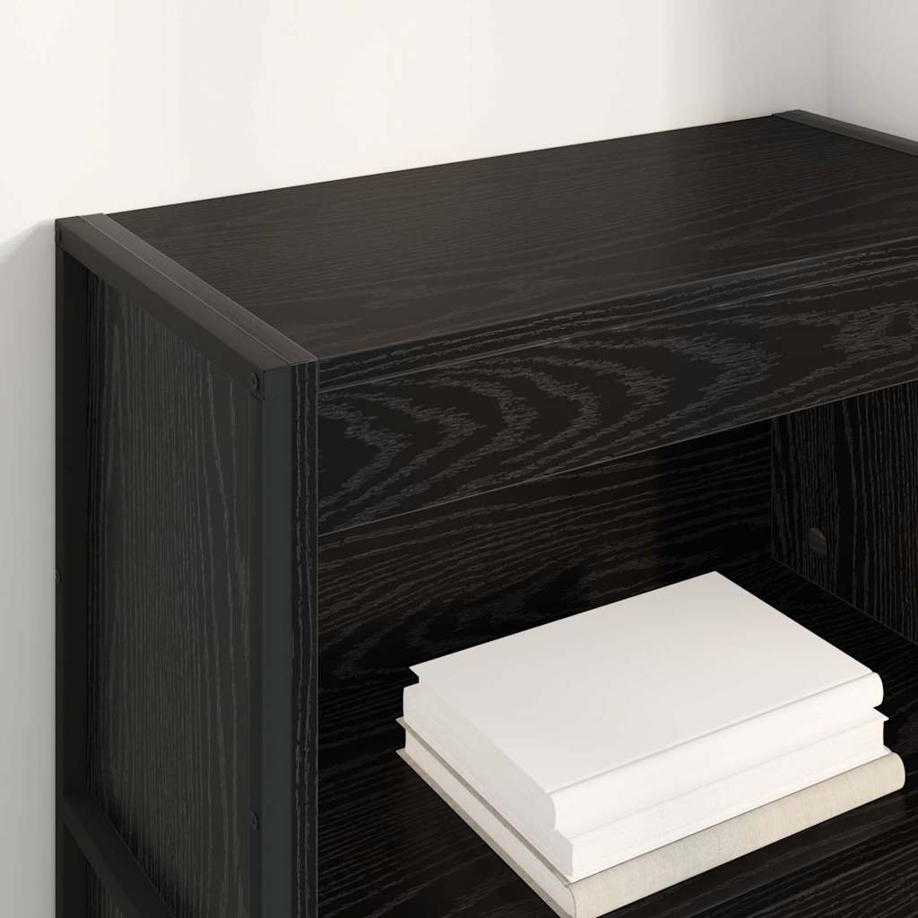 Bücherregal Schwarz Eichen-Optik 60 x 30 x 121 cm Holzwerkstoff