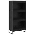 Bücherregal Schwarz Eichen-Optik 60 x 30 x 121 cm Holzwerkstoff