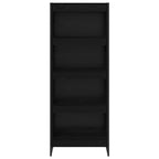 Bücherregal Schwarz Eichen-Optik 60 x 30 x 155 cm Holzwerkstoff