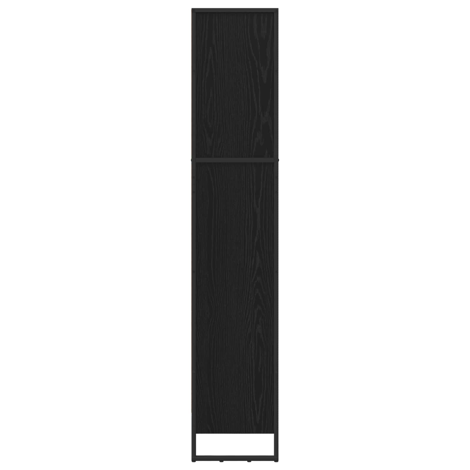 Bücherregal Schwarz Eichen-Optik 60 x 30 x 155 cm Holzwerkstoff
