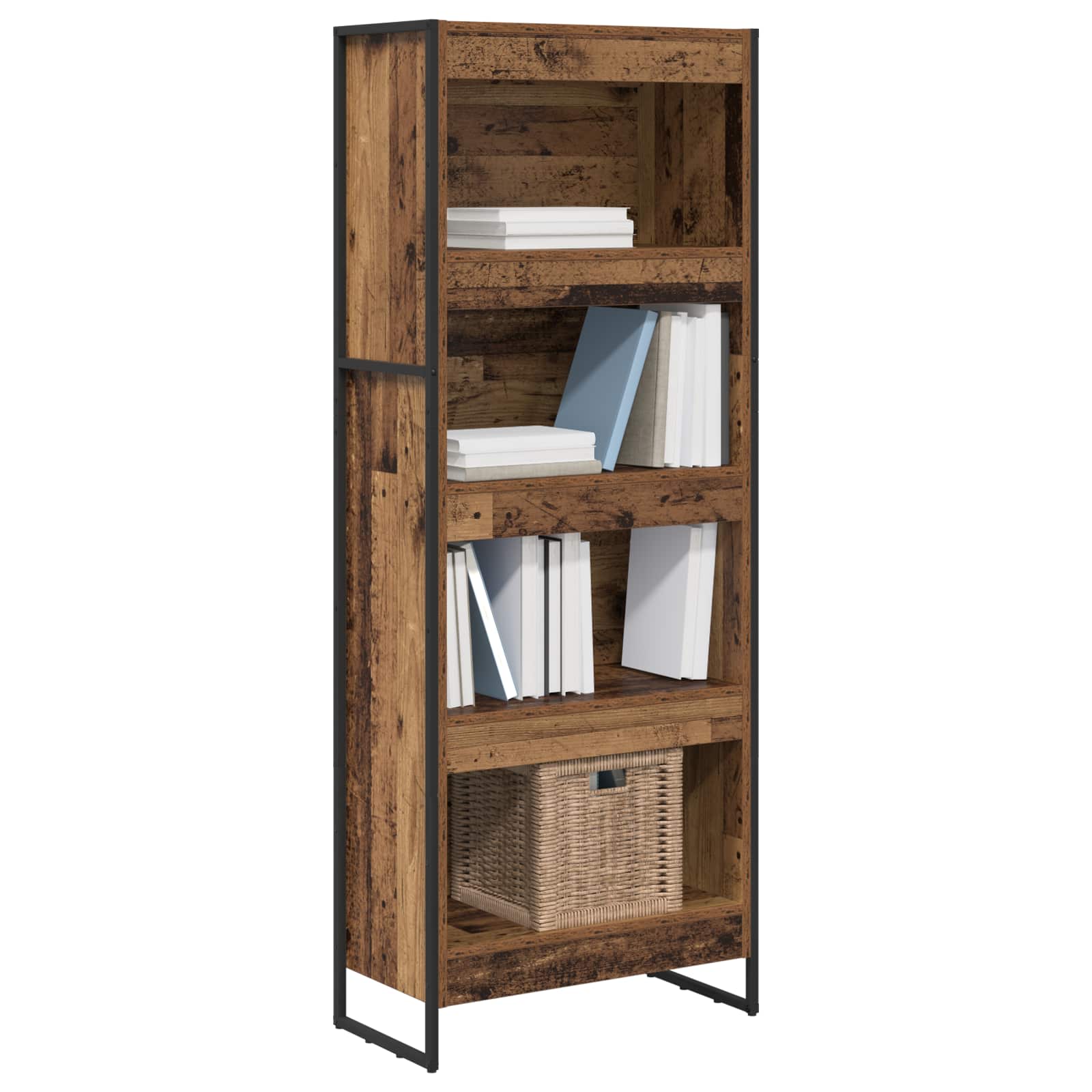 Bücherregal Altholz 60 x 30 x 155 cm Holzwerkstoff