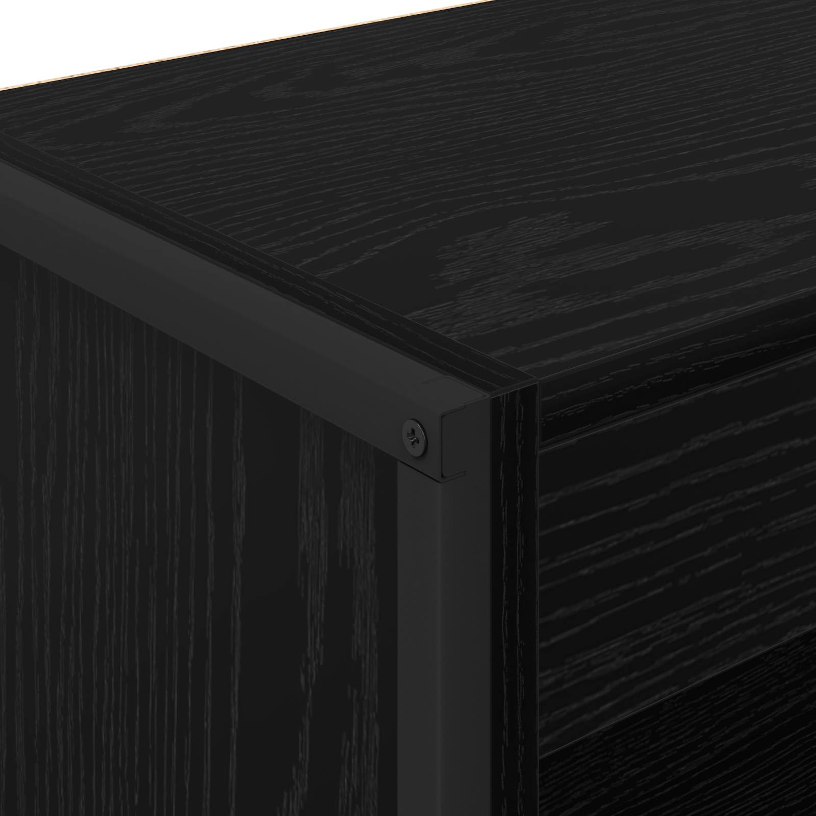 Bücherregal Schwarz Eichen-Optik 80 x 30 x 86,5 cm