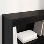 Bücherregal Schwarz Eichen-Optik 80 x 30 x 86,5 cm