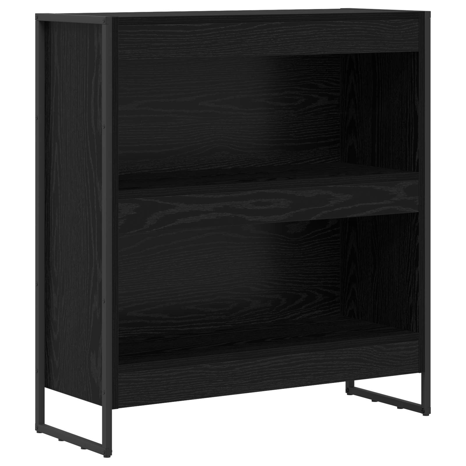 Bücherregal Schwarz Eichen-Optik 80 x 30 x 86,5 cm
