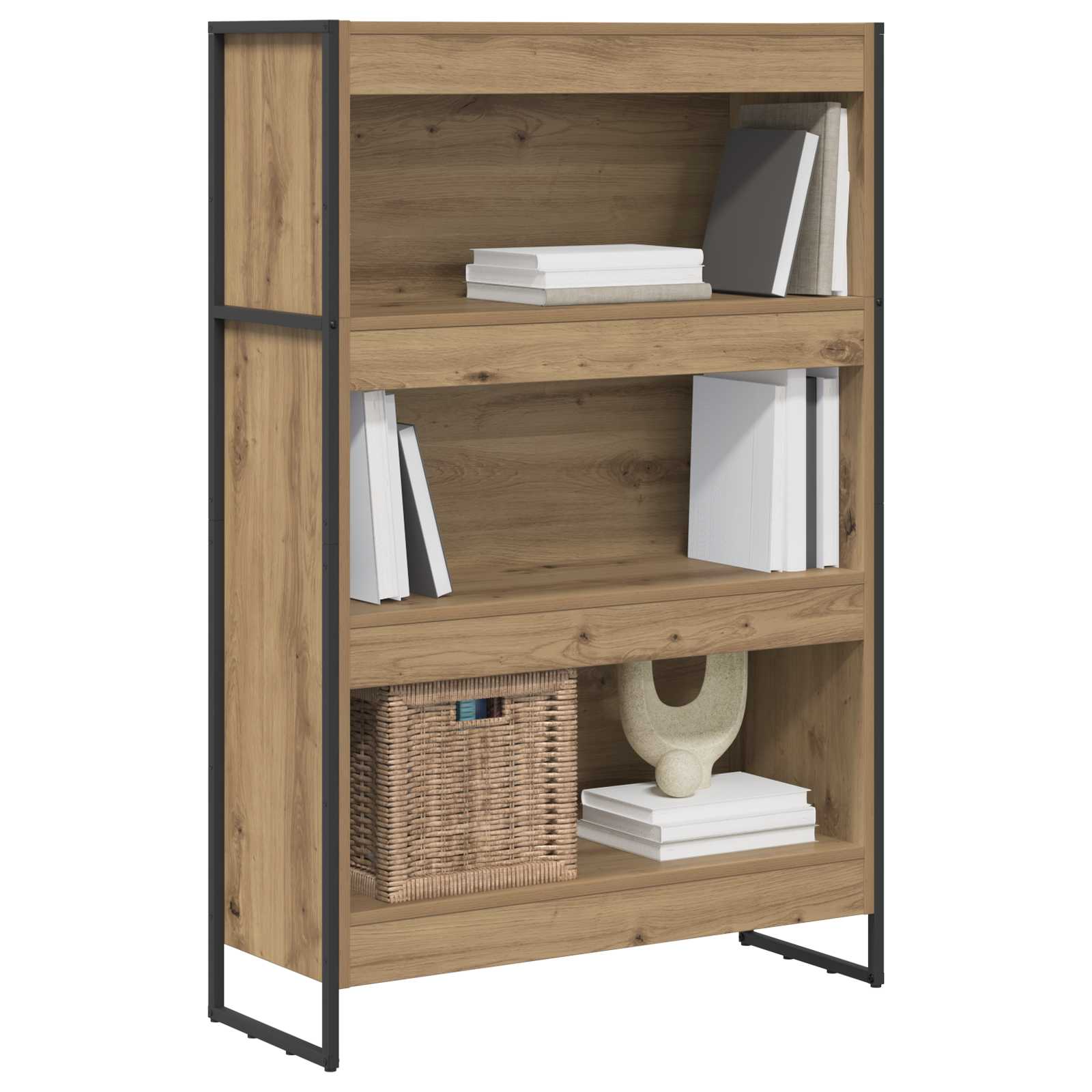 Bücherregal Kunsthandwerk Eiche 80 x 30 x 121 cm Holzwerkstoff