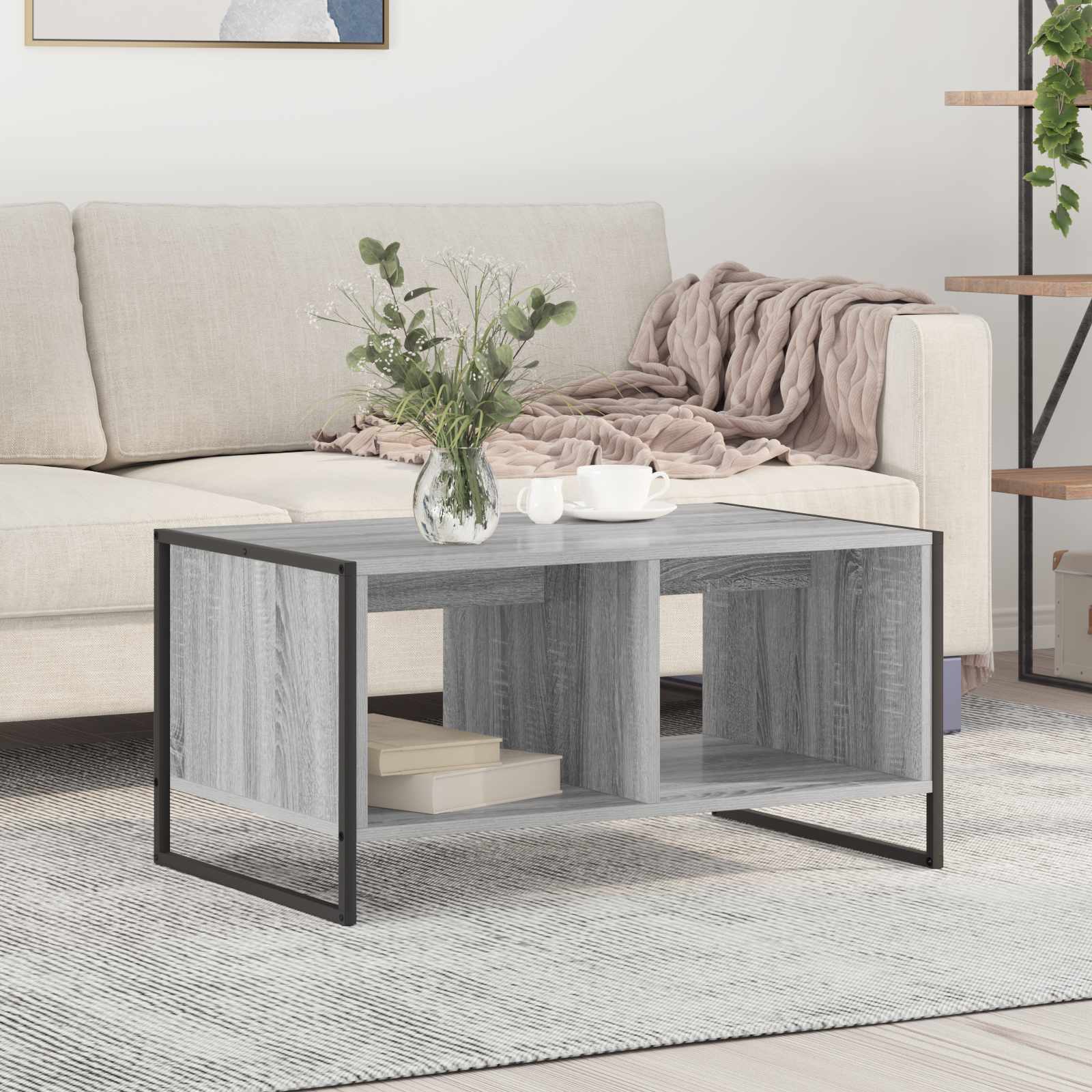 Couchtisch Graues Sonoma 80 x 50 x 40 cm Holzwerkstoff