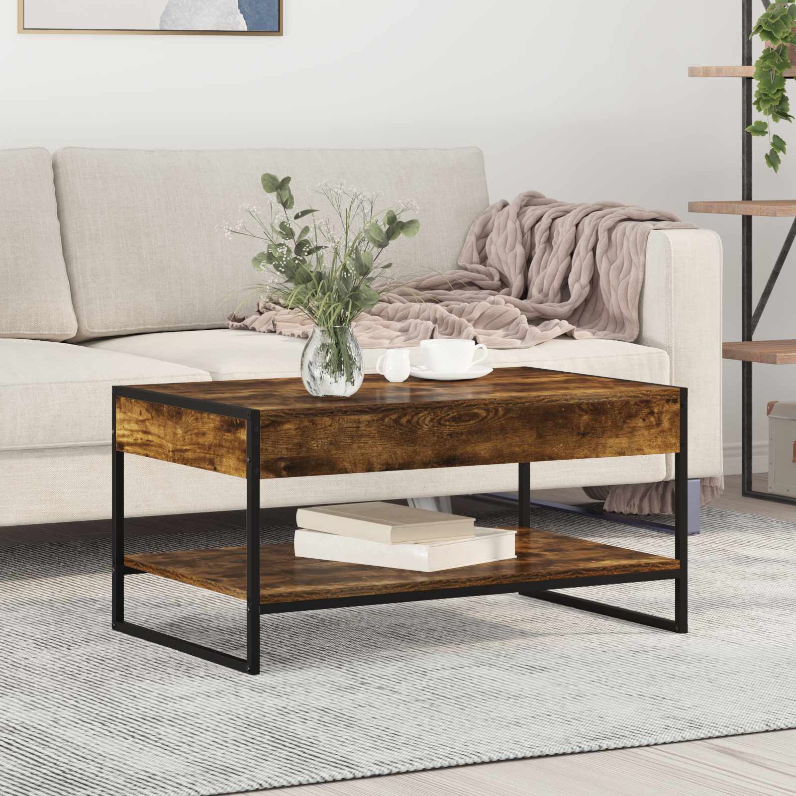 Couchtisch Raucharbe 80 x 50 x 40 cm Holzwerkstoff