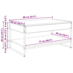 Couchtisch Altholz 80 x 50 x 40 cm Holzwerkstoff