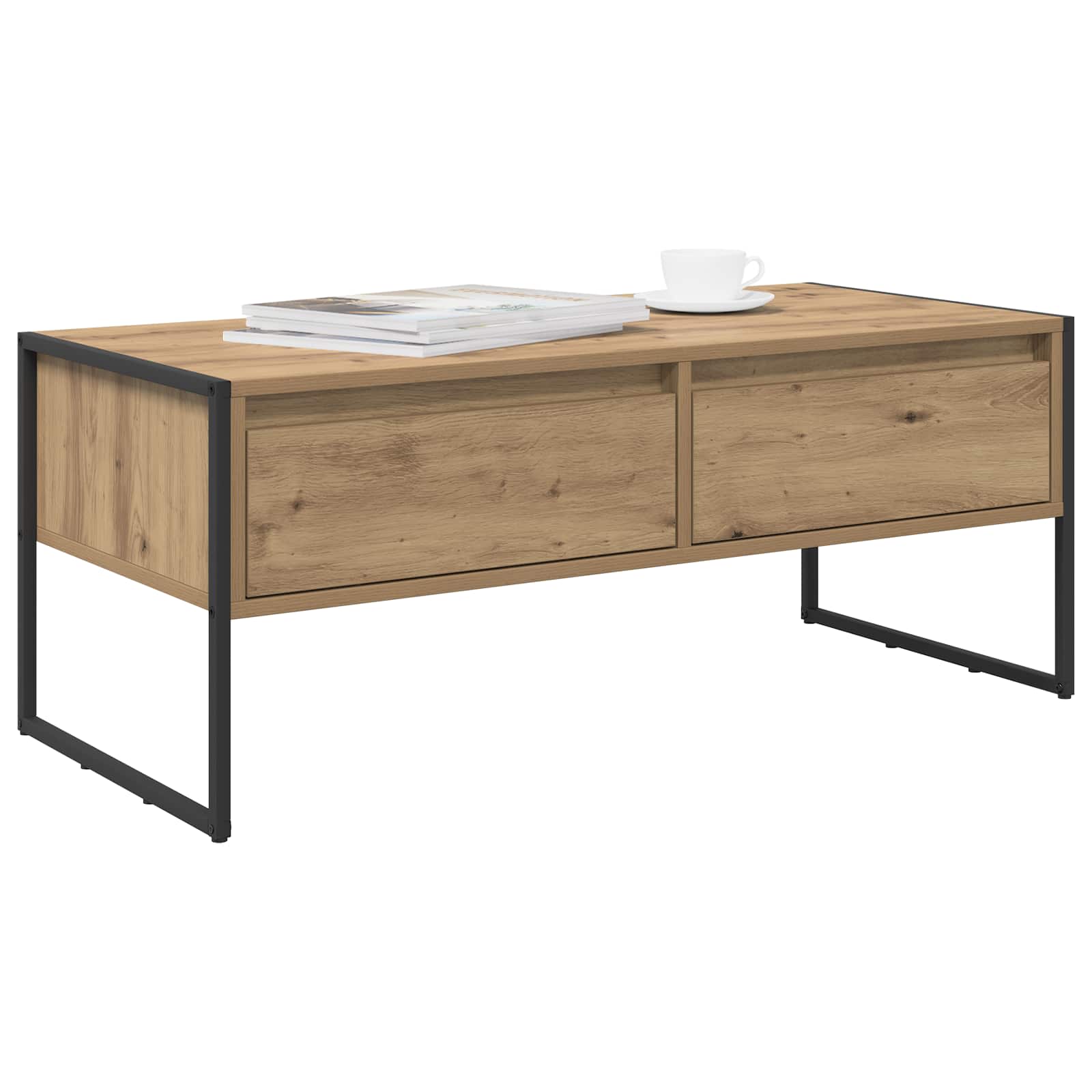 Couchtisch Kunsthandwerk Eiche 100 x 46 x 40 cm Holzwerkstoff