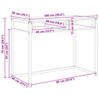 Schreibtisch Graues Sonoma 100 x 50 x 75 cm Holzwerkstoff