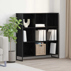 Bücherregal Schwarz Eichen-Optik 99,5 x 30 x 108,5 cm