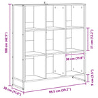 Bücherregal Raucharbe 99,5 x 30 x 108,5 cm Holzwerkstoff