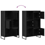 Bücherregal Schwarz Eichen-Optik 68 x 30 x 108.5 cm