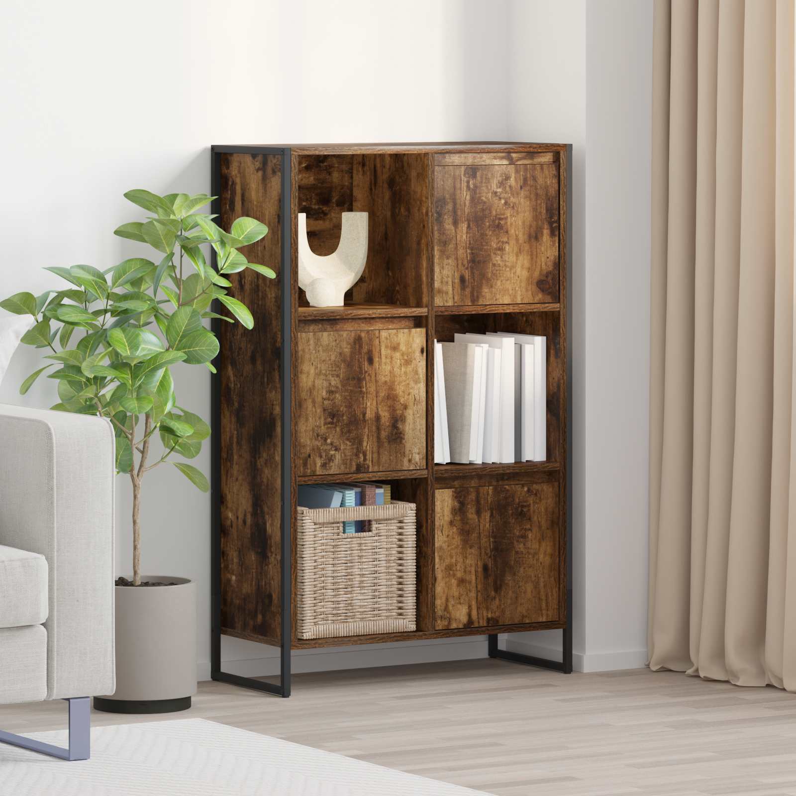Bücherregal Raucharbe 68 x 30 x 108.5 cm Holzwerkstoff