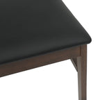 Esszimmerstuhl 2 pcs Hellbraun und Schwarz Massives Gummiholz