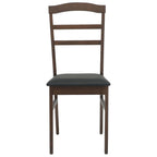 Esszimmerstuhl 2 pcs Hellbraun und Schwarz Massives Gummiholz
