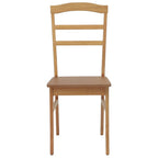 Esszimmerstuhl 2 pcs Natur Massives Gummiholz