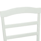 Esszimmerstuhl 2 pcs Weiß und Braun Massives Gummiholz