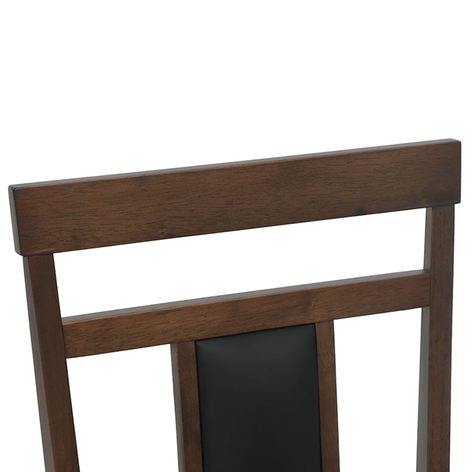 Esszimmerstuhl 2 pcs Hellbraun und Schwarz Massives Gummiholz