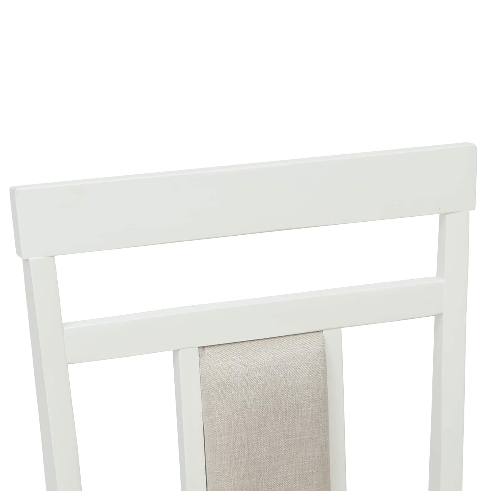 Esszimmerstuhl 2 pcs Weiß Massives Gummiholz