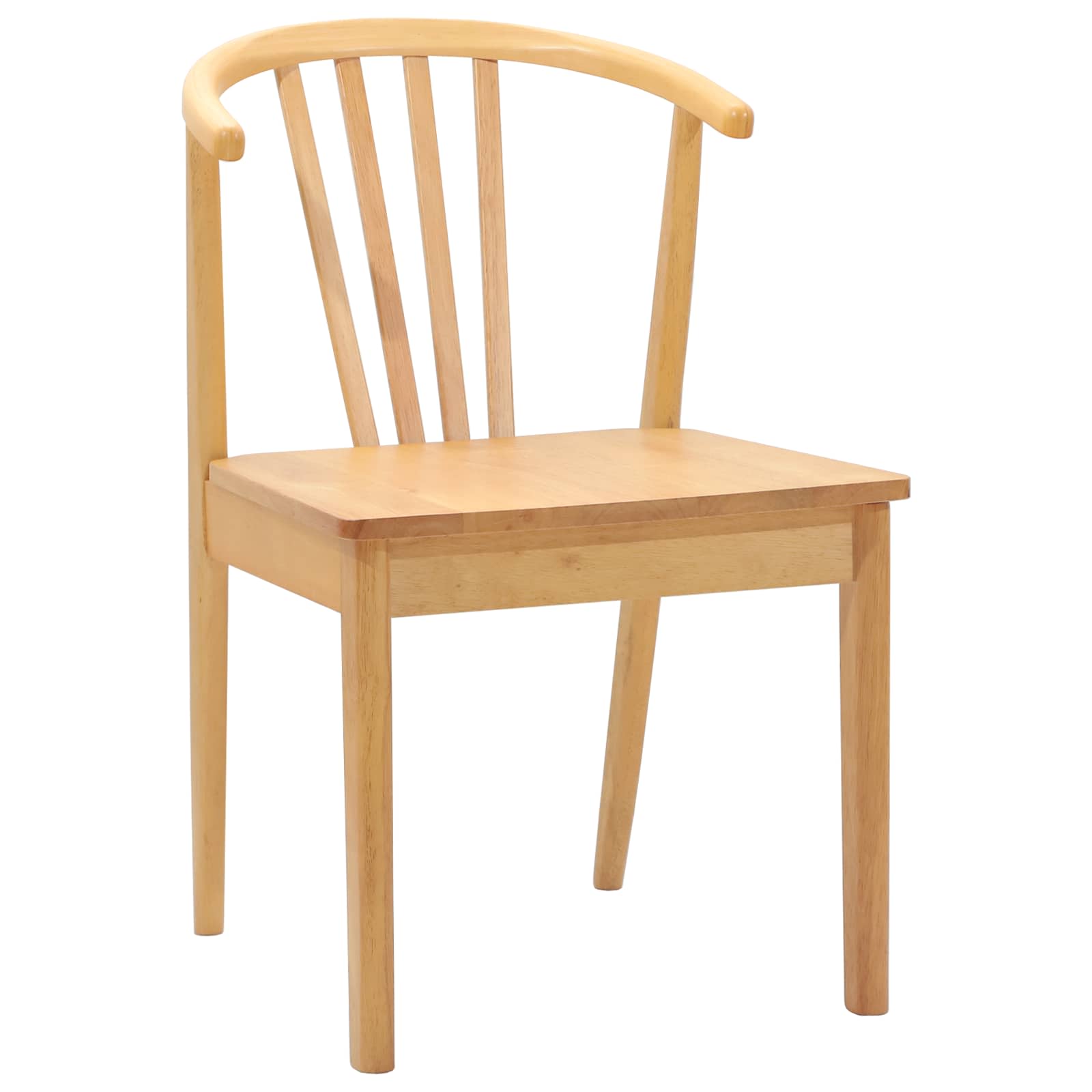 Esszimmerstuhl 2 pcs Natur Solides Gummiholz