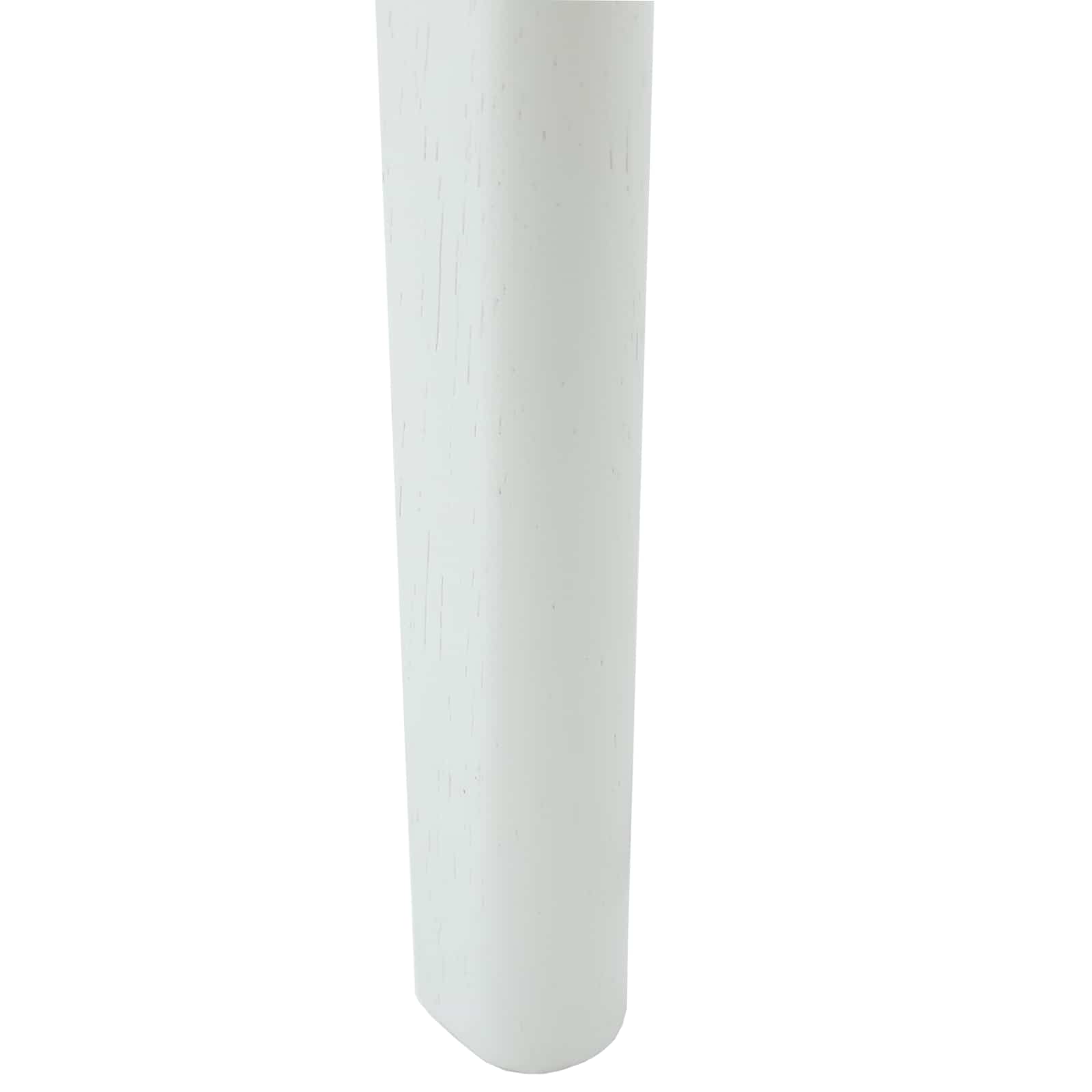 Esszimmerstuhl 2 pcs Weiß und Braun Solides Gummiholz