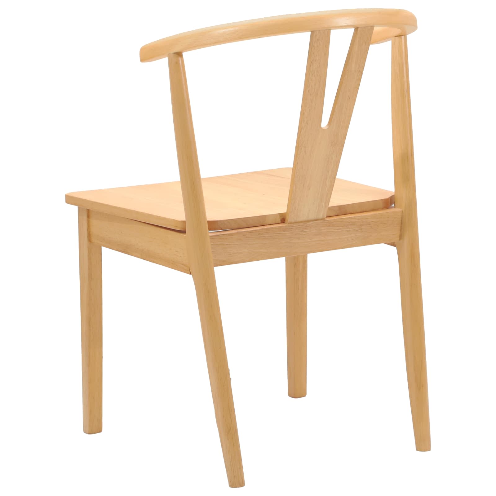 Esszimmerstuhl 2 pcs Natur Massives Gummiholz