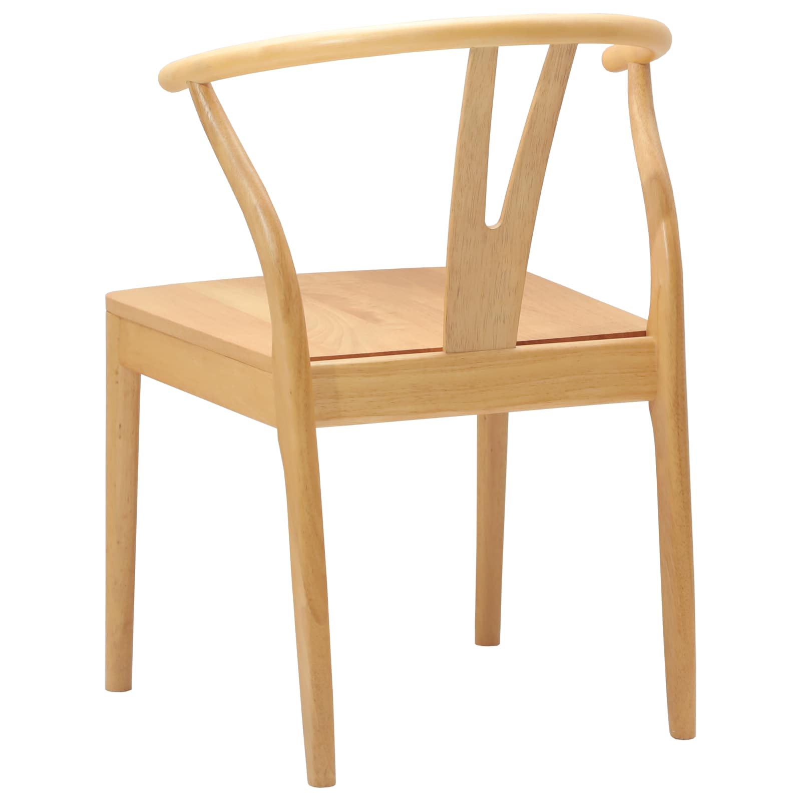 Esszimmerstuhl 2 pcs Natur Massives Gummiholz