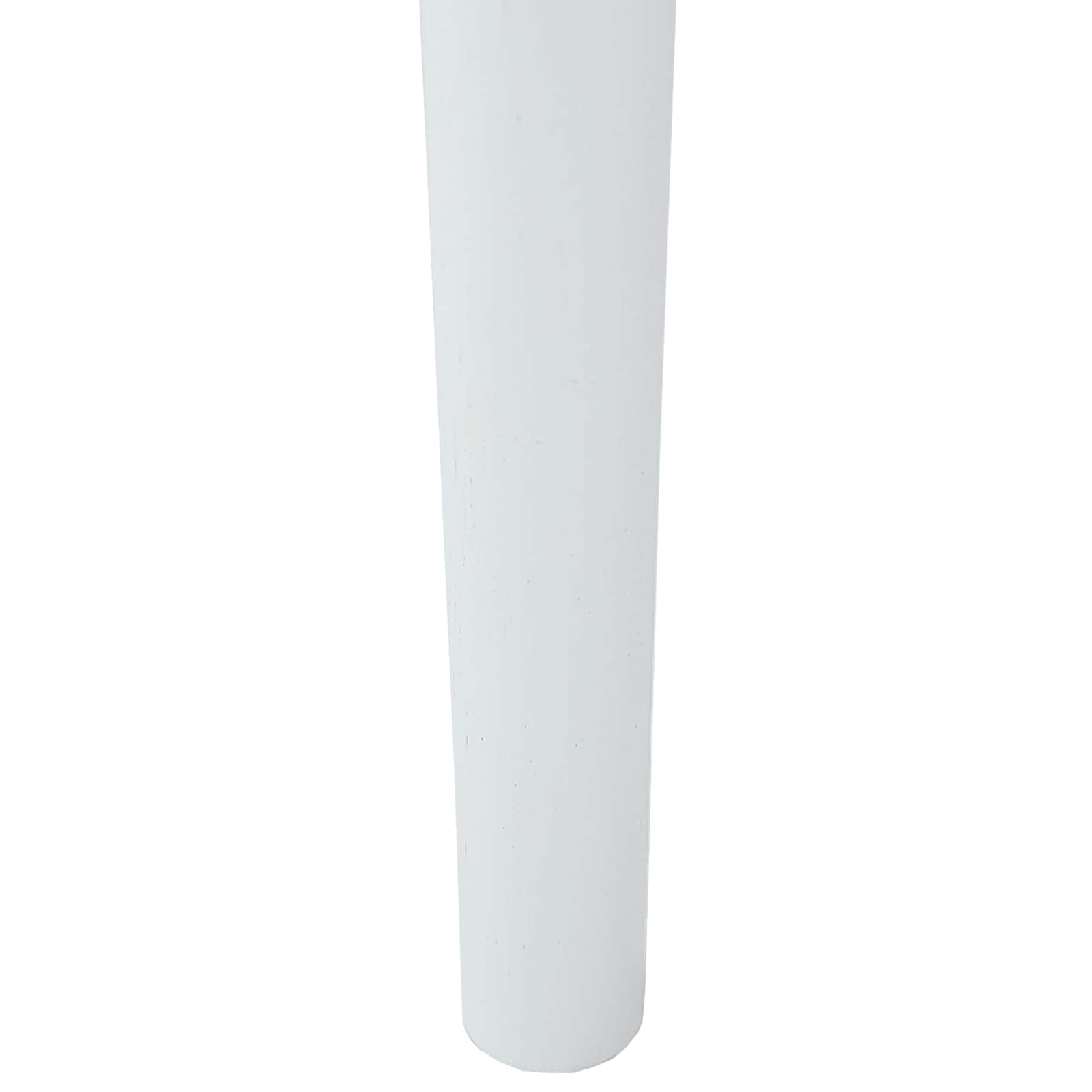 Esszimmerstuhl 2 pcs Weiß und Weiß Massives Gummiholz