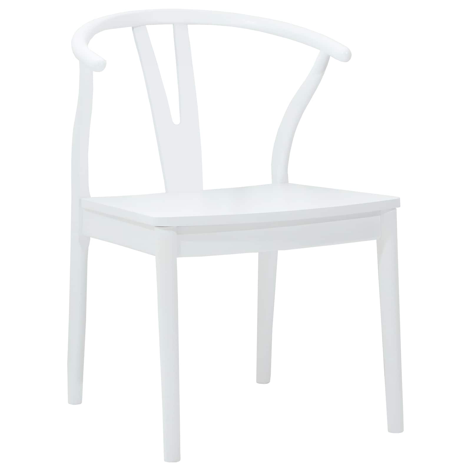 Esszimmerstuhl 2 pcs Weiß und Weiß Massives Gummiholz