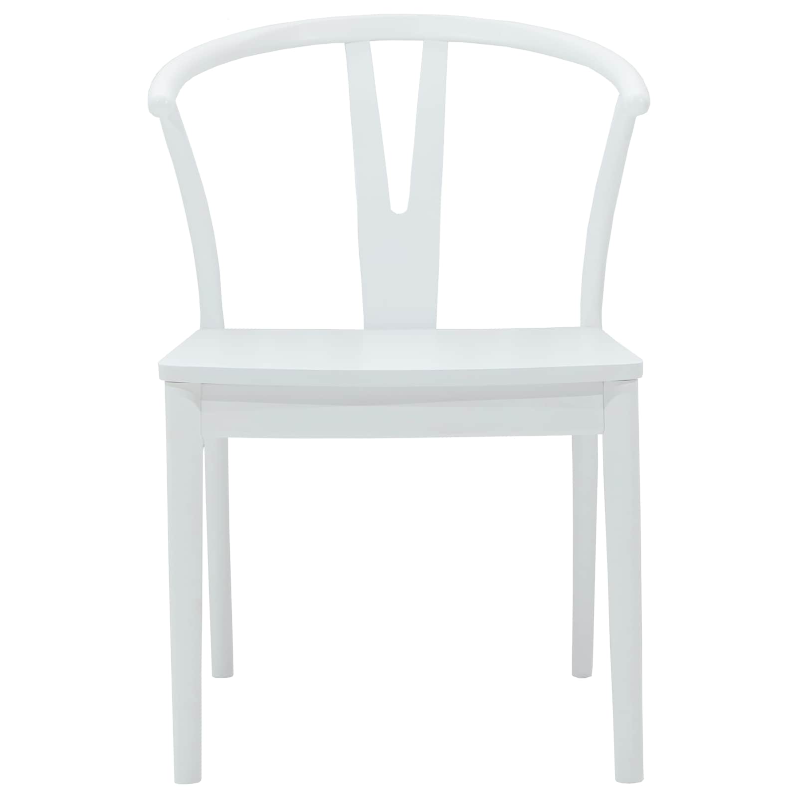 Esszimmerstuhl 2 pcs Weiß und Weiß Massives Gummiholz