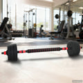 2-in-1 Kurzhantel Langhantel Set 20 kg Schwarz und Rot