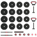 4-in-1 Kurzhantel, Langhantel und Kettlebell Set 30 kg