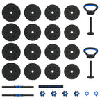 4-in-1 Kurzhantel Langhantel Kettlebell Set 30 kg