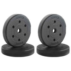 Gewichtsscheiben 4 pcs 10 kg Schwarz Zement und Eisensand