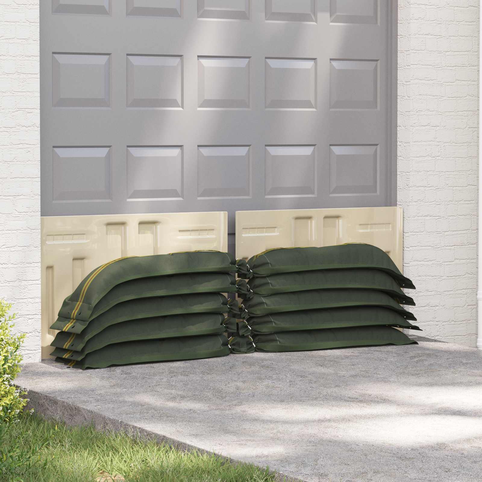Sandsäcke 100 pcs Dunkelgrün 120 x 27 cm HDPE