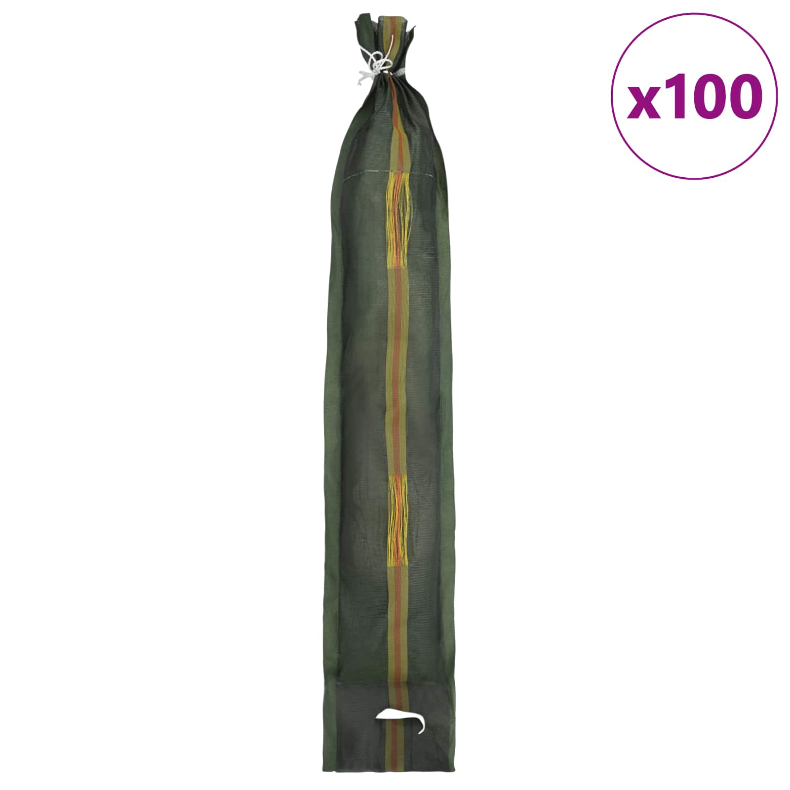 Sandsäcke 100 pcs Dunkelgrün 120 x 27 cm HDPE