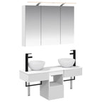 Badezimmerschrank-Set 4 pcs Weiß 100 x 14,5 x 70 cm