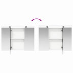 Badezimmerschrank-Set 4 pcs Weiß 100 x 14,5 x 70 cm