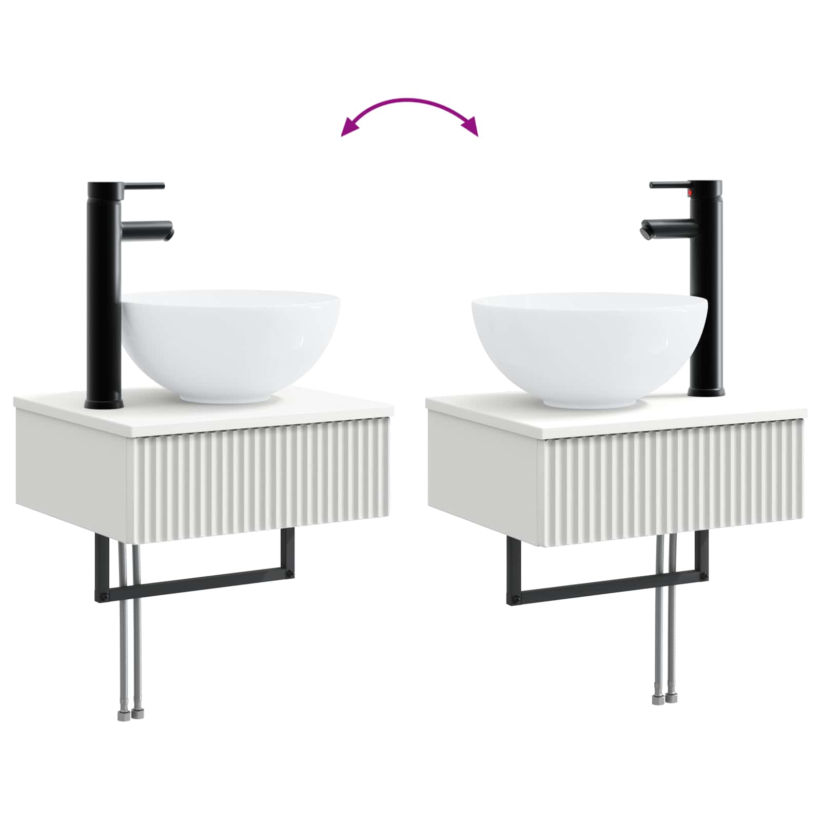 Badezimmerschrank-Set 4 pcs Weiß 100 x 14,5 x 70 cm