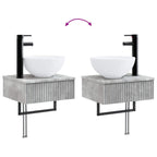 Badezimmerschrank-Set 4 pcs Betongrau 100 x 14,5 x 70 cm