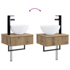 Badezimmerschrankset 4 pcs 100 x 14,5 x 70 cm Holzwerkstoff