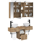 Badezimmerschrankset 4 pcs 100 x 14,5 x 70 cm Holzwerkstoff