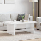 Couchtisch Hochglanz Weiß 93 x 53 x 33 cm Holzwerkstoff