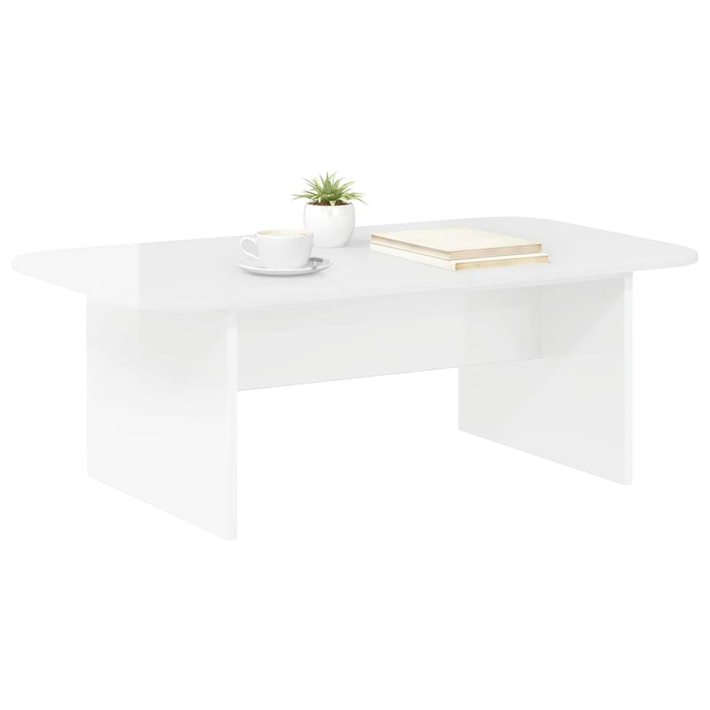 Couchtisch Hochglanz Weiß 93 x 53 x 33 cm Holzwerkstoff