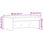Wandtisch Wandmontiert Beton Grau 80 x 45 x 30 cm Holzwerkstoff