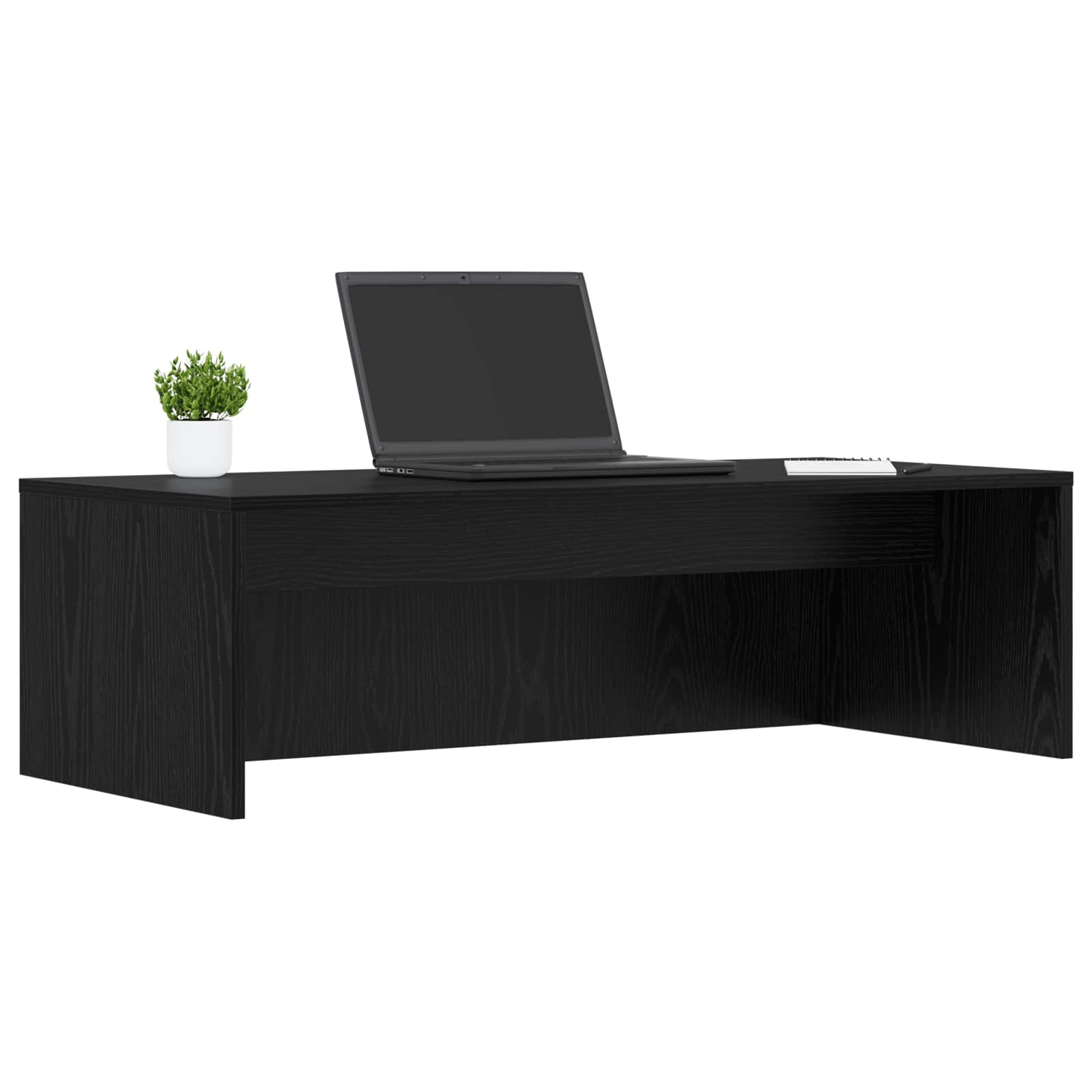Wandtisch Schwarz Eichen-Optik 100 x 45 x 30 cm Holzwerkstoff