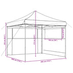 Party-Zelt Braun 292 x 292 x 315 cm Oxford-Stoff